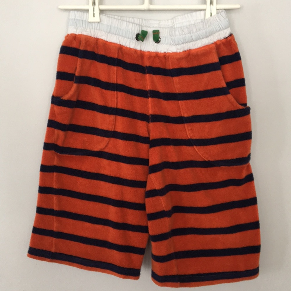 Mini Boden Orange & Navy Towelling Shorts - 11Y